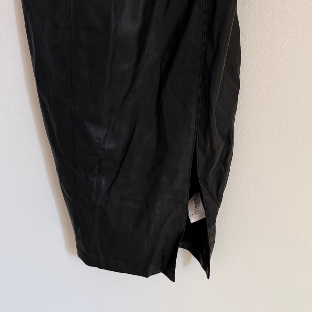 Express Faux Leather Body Contour Dress - Picture 6 of 10